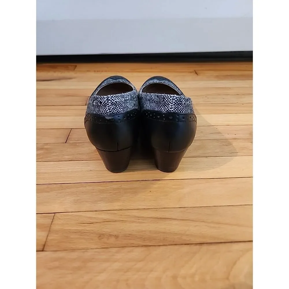 GH Bass-Dolores Black Upper Wool Blend Wedge Slip-On 8